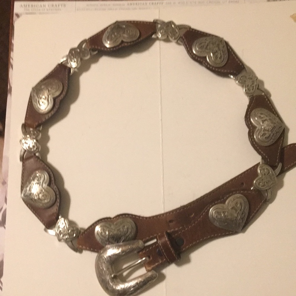 Tony Lama Western sterling silver belt